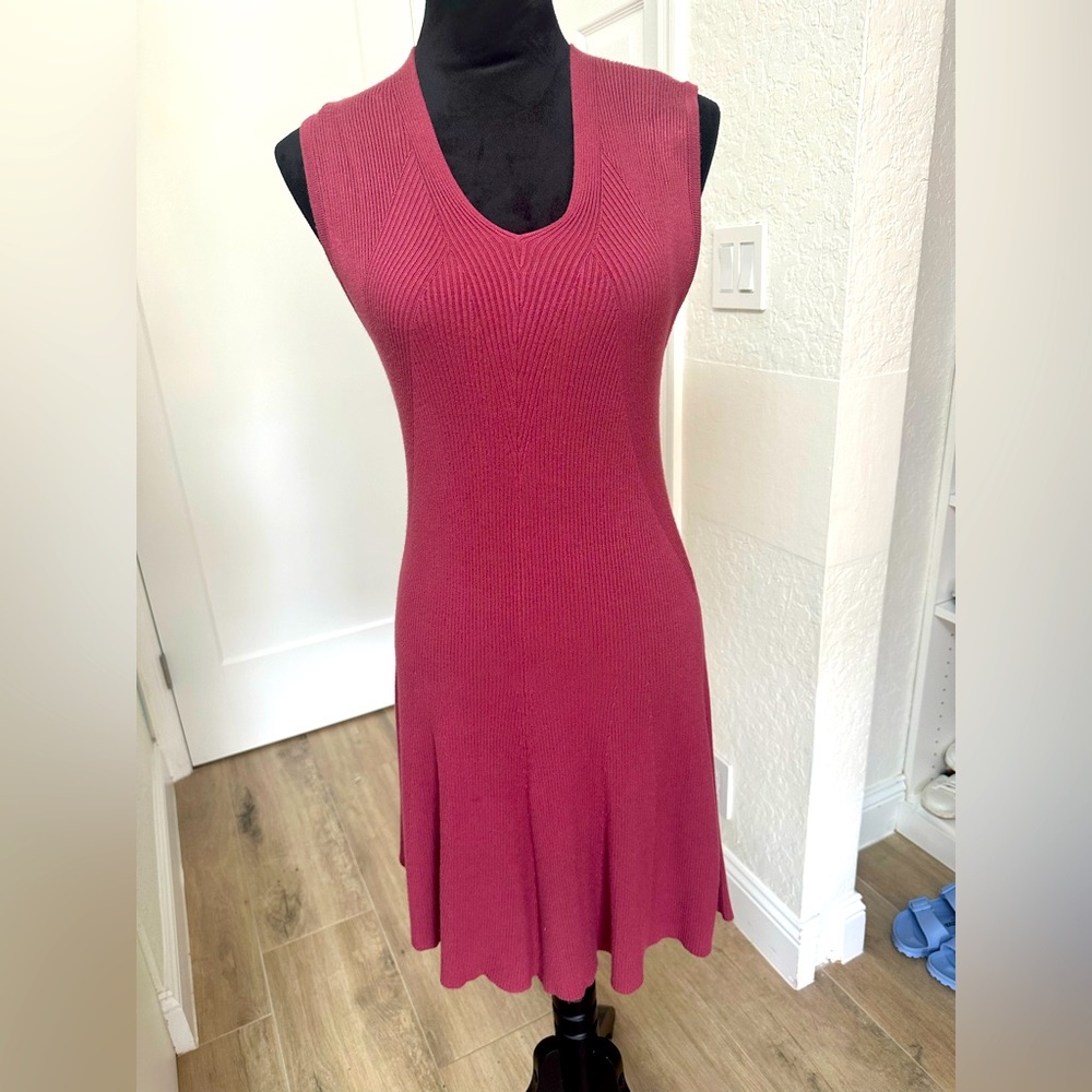 Sleek sweater dress from The Limited crafted from a ribbed knit